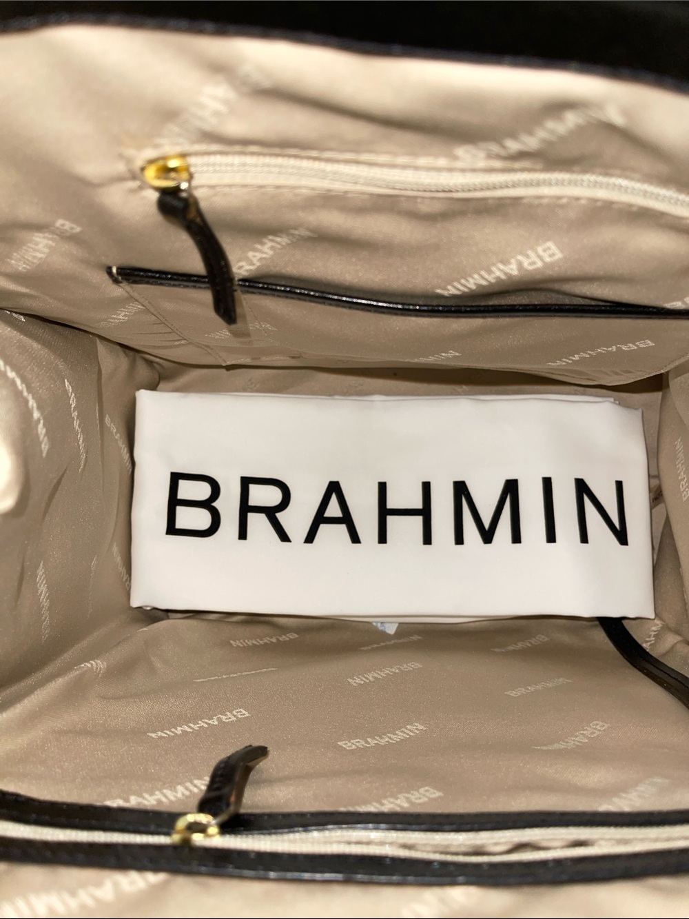 Brahmin Animal Print Satchel with Black Trim - Picture 14 of 14